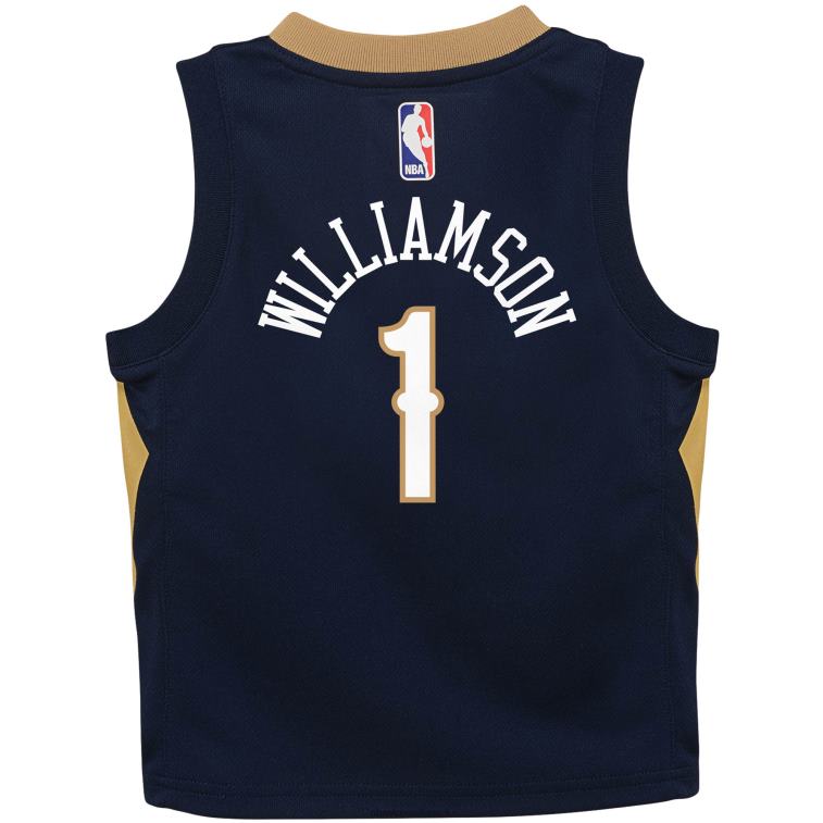 NBA 00F2L17243 bambino new orleans pelicans zion williamson nike navy replica jersey