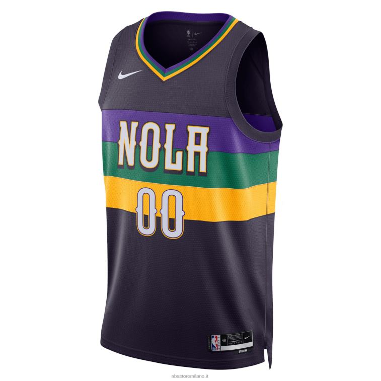 NBA 00F2L289 new orleans pellicani nike viola swingman maglia personalizzata