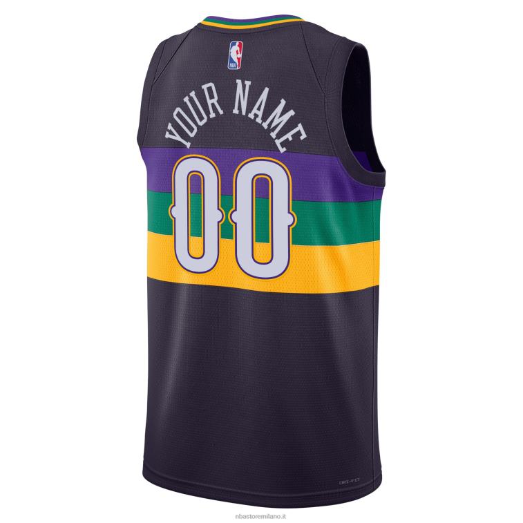 NBA 00F2L289 new orleans pellicani nike viola swingman maglia personalizzata