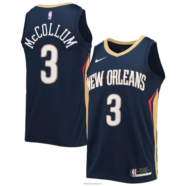 NBA 00F2L6936 new orleans pellicani c.j. mccollum maglia nike navy swingman
