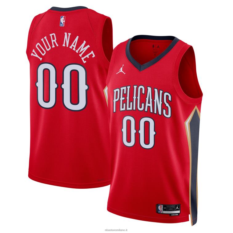 NBA 00F2L7892 new orleans pellicani jordan marca maglia rossa swingman personalizzata