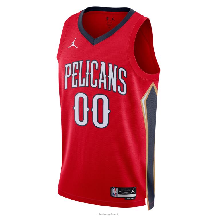 NBA 00F2L7892 new orleans pellicani jordan marca maglia rossa swingman personalizzata