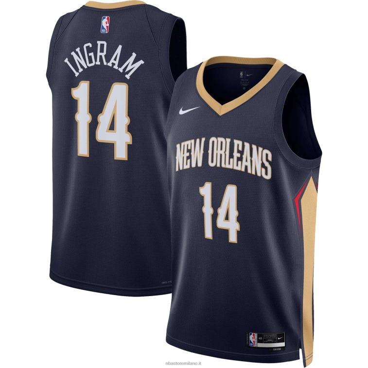 NBA 00F2L8621 new orleans pelicans brandon ingram maglia nike navy swingman