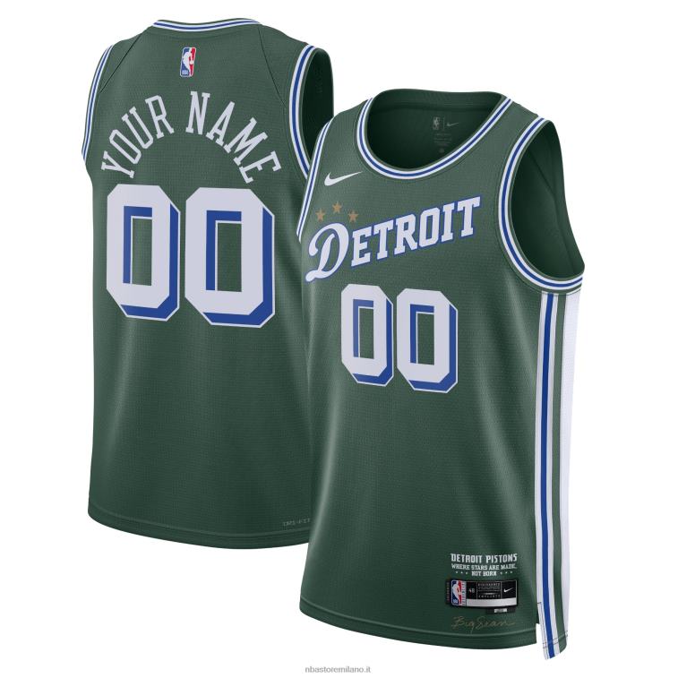 NBA 00F2L2143 maglia personalizzata detroit pistons nike verde swingman