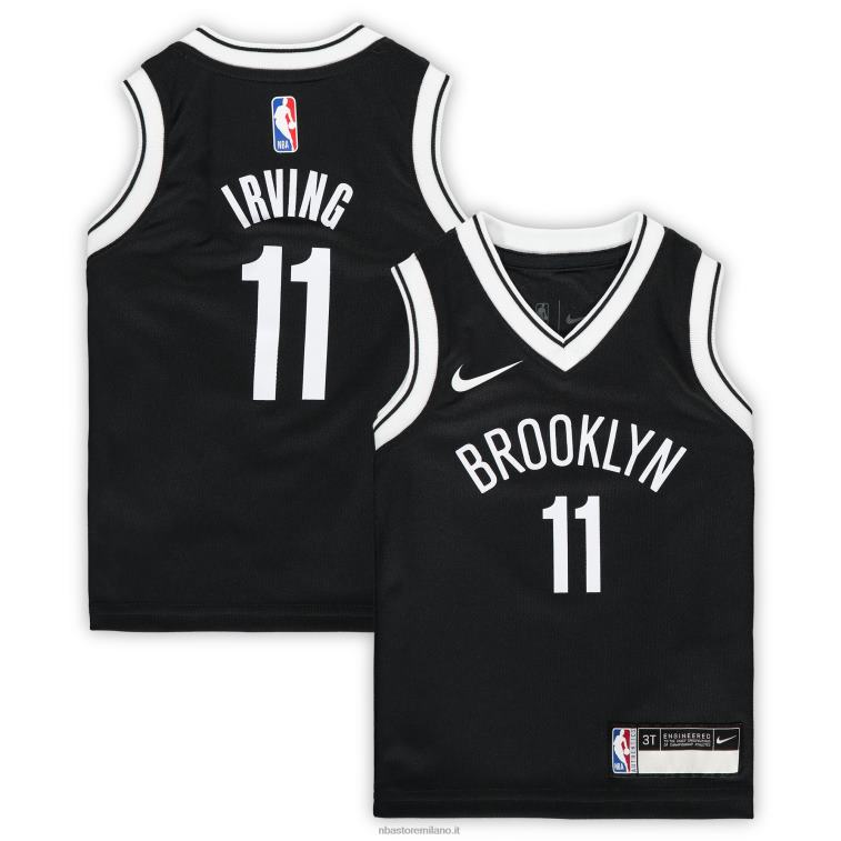 NBA 00F2L18482 bambino brooklyn nets kyrie irving nike replica maglia nera