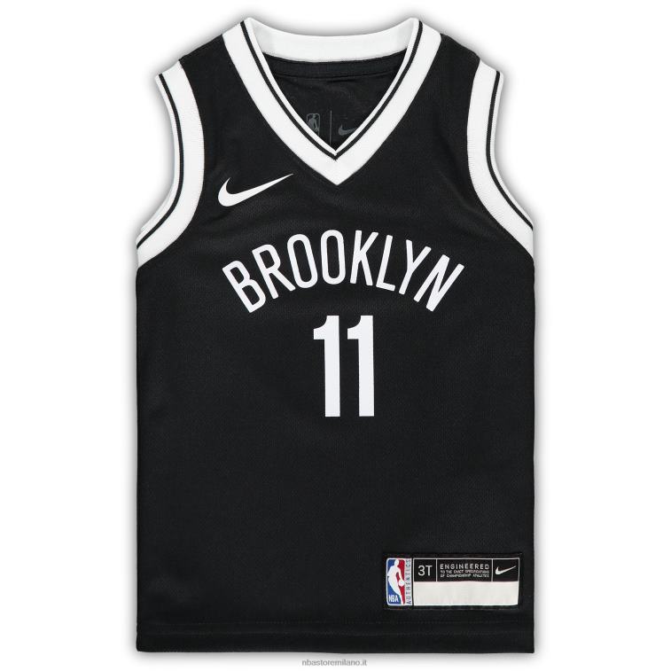 NBA 00F2L18482 bambino brooklyn nets kyrie irving nike replica maglia nera