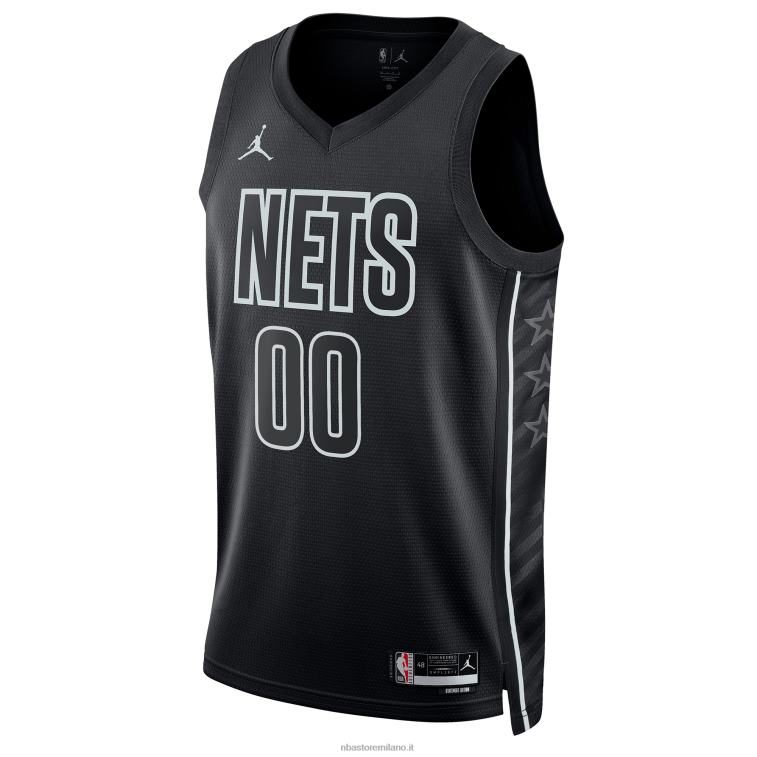 NBA 00F2L904 brooklyn nets jordan marca maglia nera swingman personalizzata