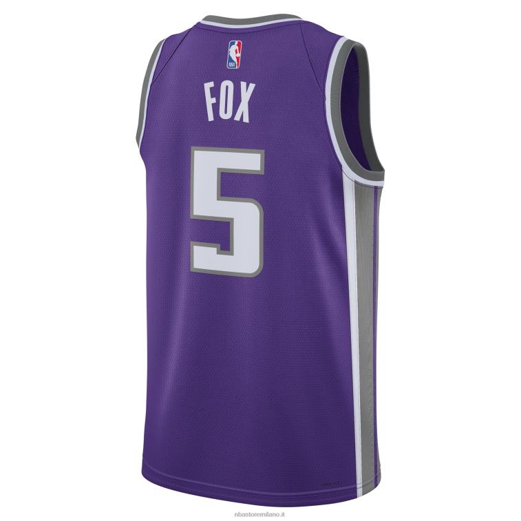 NBA 00F2L34 sacramento kings de\'aaron fox maglia swingman viola nike