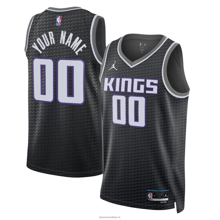 NBA 00F2L633 sacramento kings jordan marca maglia nera swingman personalizzata