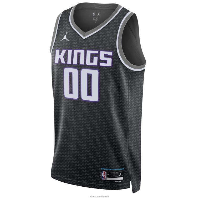 NBA 00F2L633 sacramento kings jordan marca maglia nera swingman personalizzata