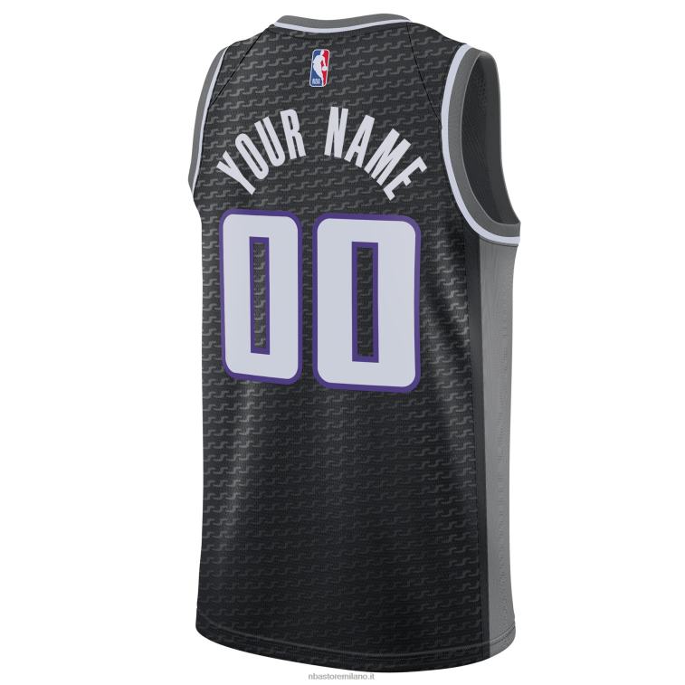 NBA 00F2L633 sacramento kings jordan marca maglia nera swingman personalizzata