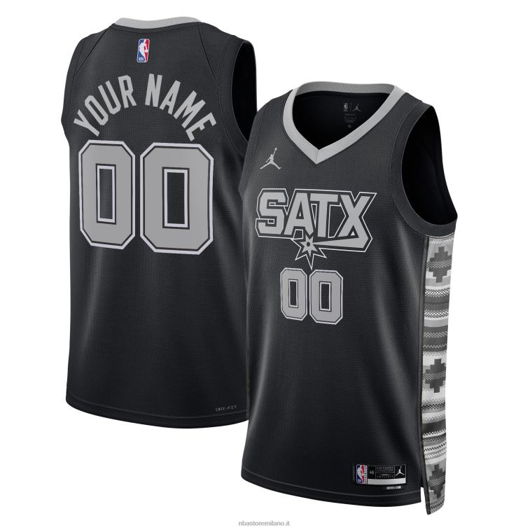 NBA 00F2L5481 san antonio spurs jordan marca maglia nera swingman personalizzata