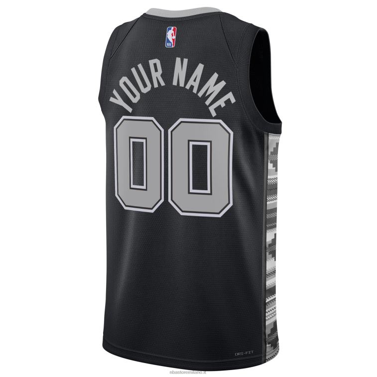 NBA 00F2L5481 san antonio spurs jordan marca maglia nera swingman personalizzata