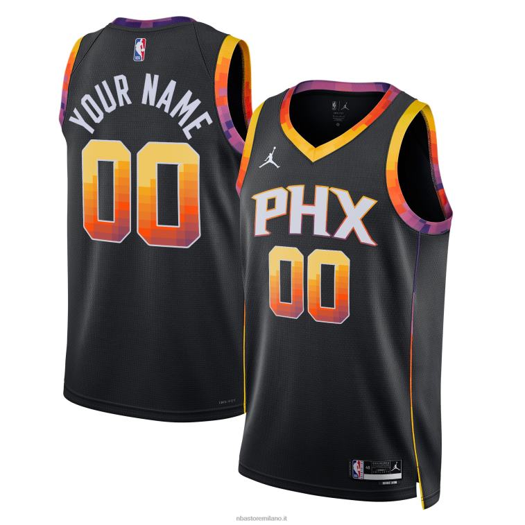 NBA 00F2L143 phoenix suns jordan marca maglia nera swingman personalizzata
