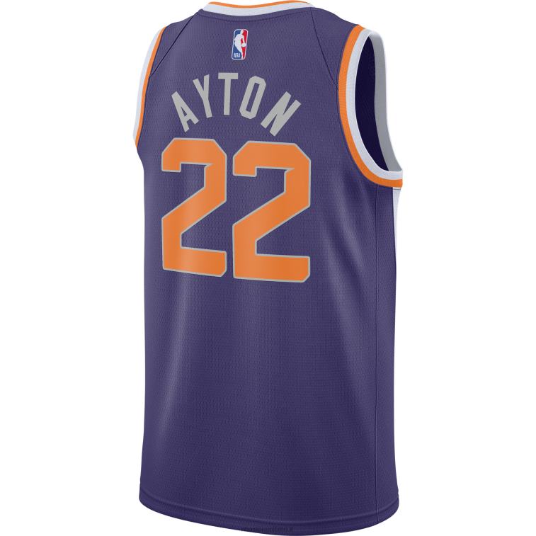 NBA 00F2L8578 phoenix suns deandre ayton maglia viola giocatore swingman nike