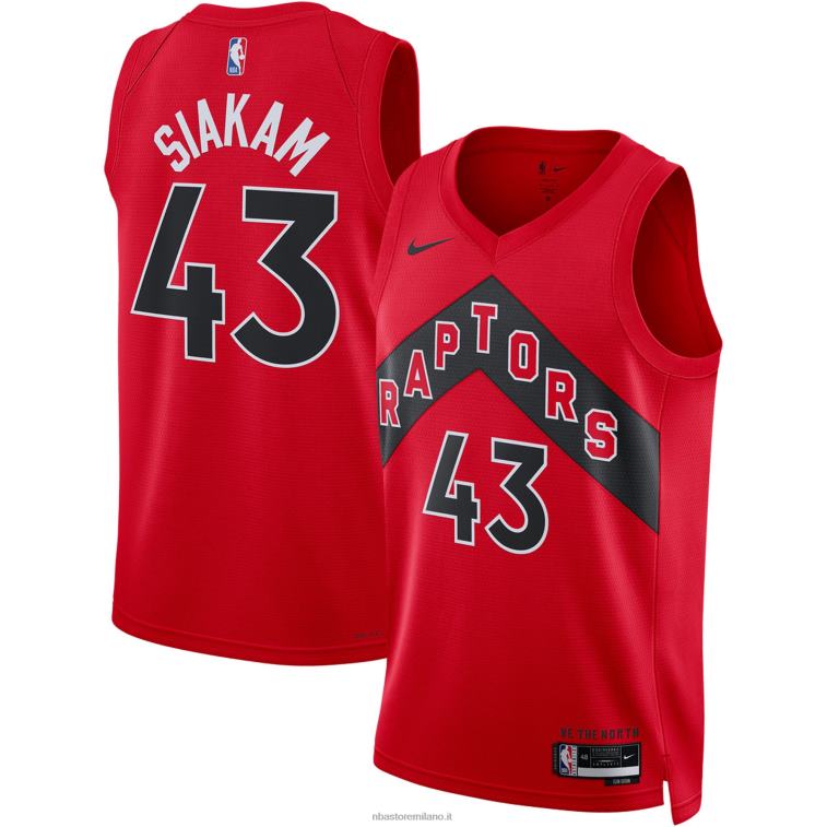 NBA 00F2L10562 toronto raptors pascal siakam maglia nike rosso swingman
