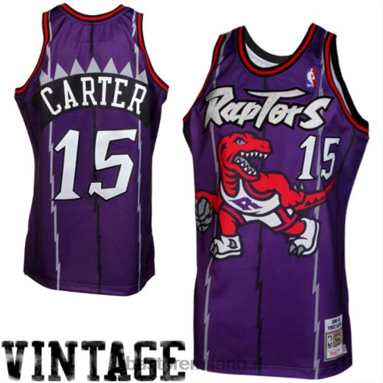 NBA 00F2L1830 mitchell & ness vince carter toronto raptors ritorno al passato maglia autentica - viola