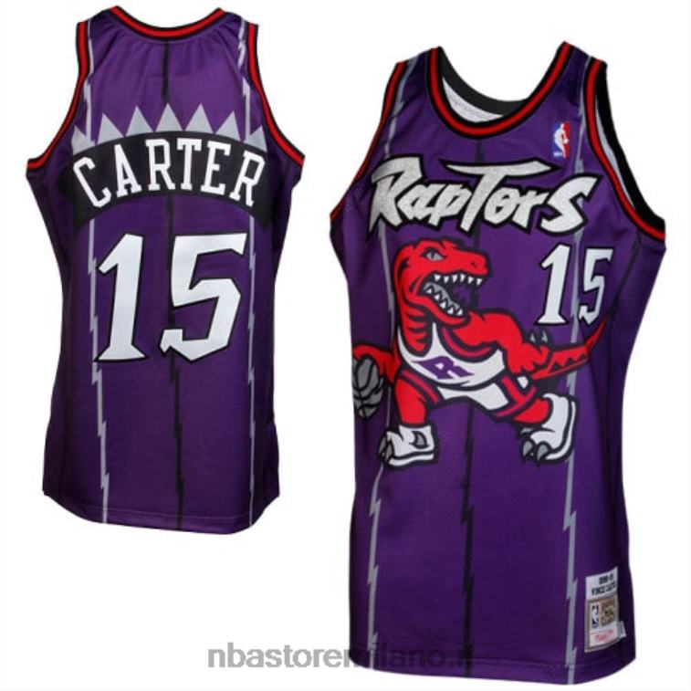 NBA 00F2L1830 mitchell & ness vince carter toronto raptors ritorno al passato maglia autentica - viola