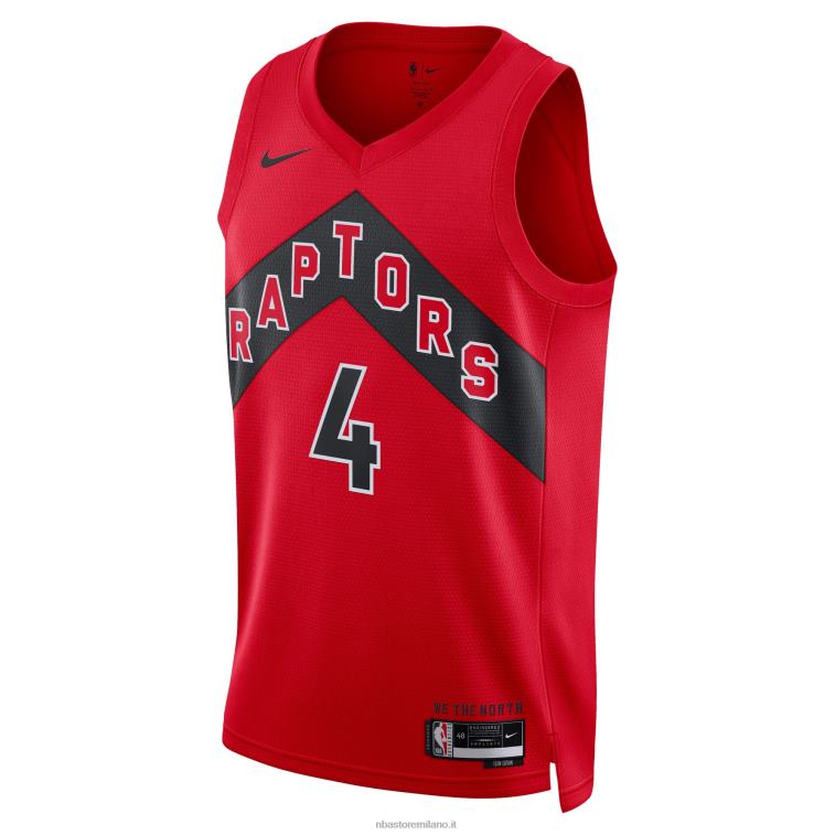 NBA 00F2L3790 toronto raptors scottie barnes nike maglia rossa swingman