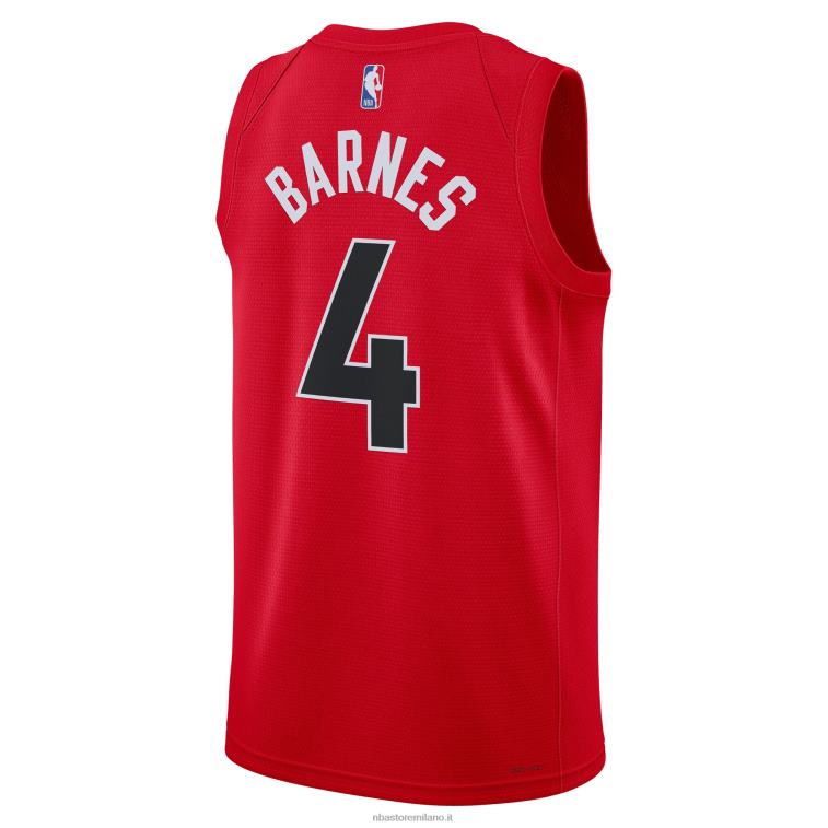 NBA 00F2L3790 toronto raptors scottie barnes nike maglia rossa swingman