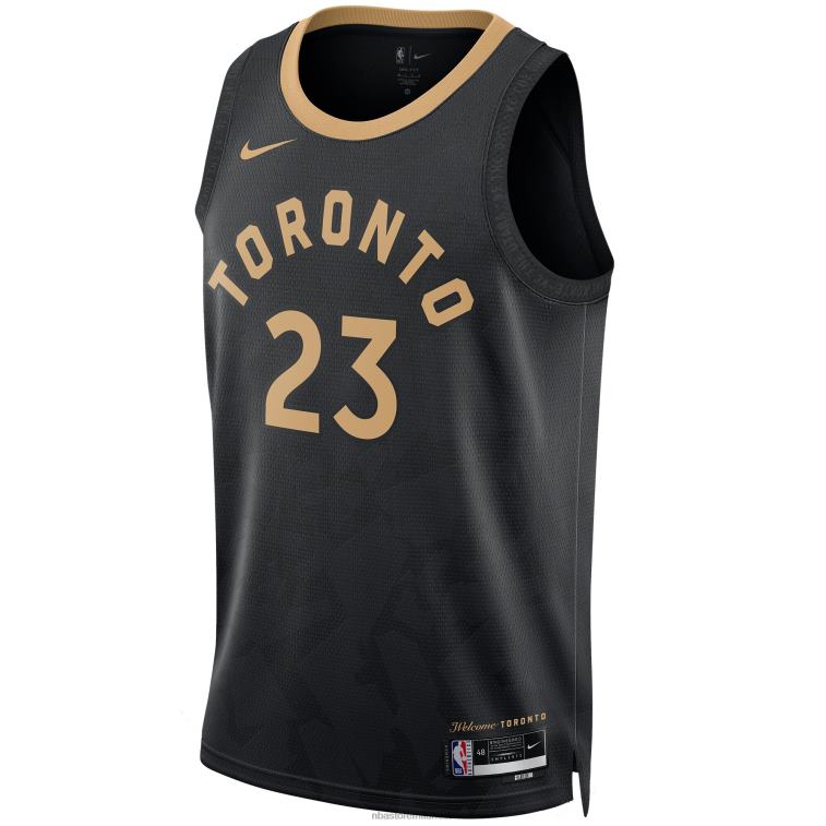 NBA 00F2L6641 toronto raptors fred vanvleet nike maglia swingman nera