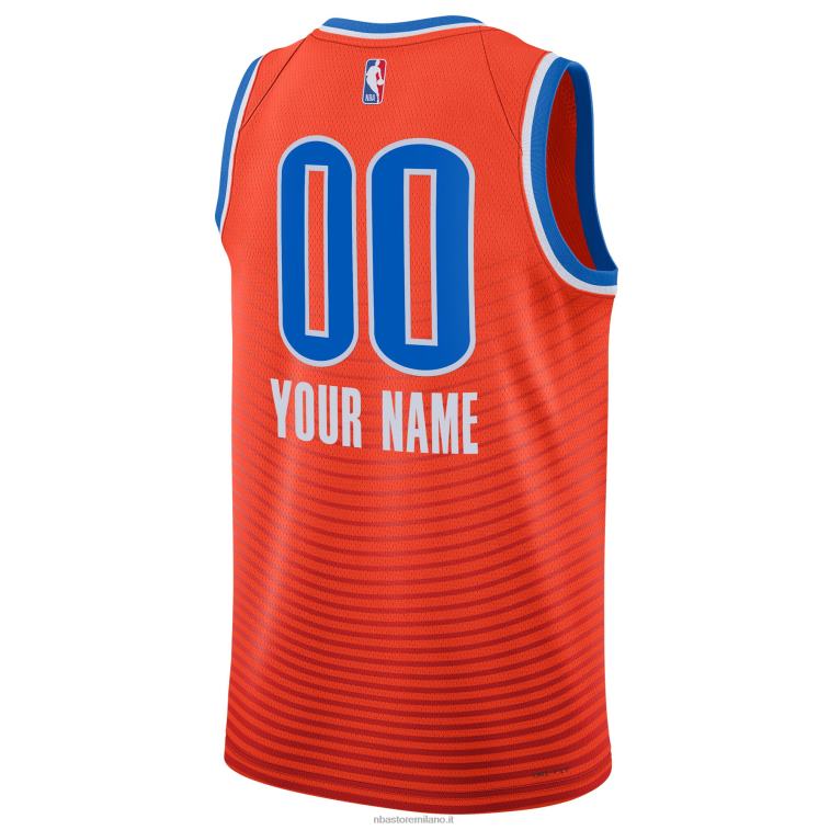 NBA 00F2L2658 oklahoma city thunder jordan marca maglia arancione swingman personalizzata