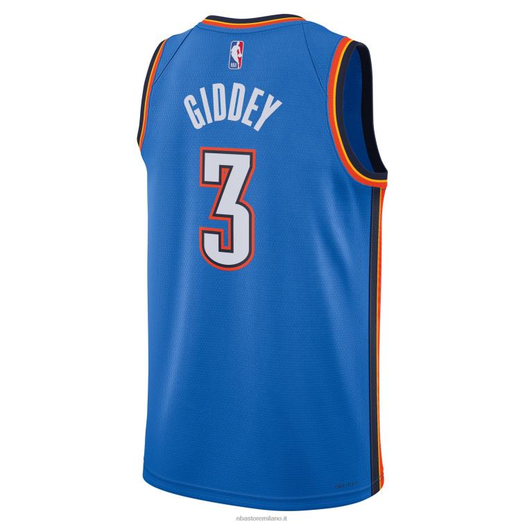 NBA 00F2L5882 oklahoma city thunder josh giddey maglia nike blu swingman