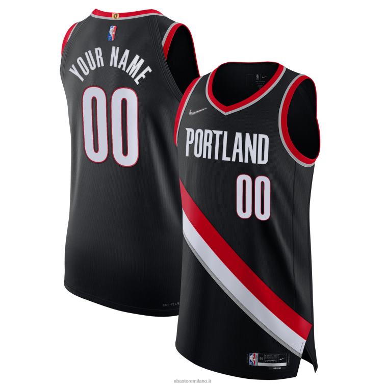 NBA 00F2L2880 portland trail blazer nike black diamond swingman maglia personalizzata autentica