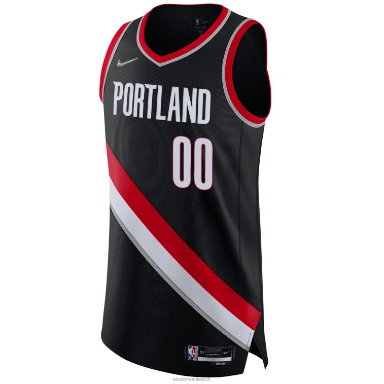 NBA 00F2L2880 portland trail blazer nike black diamond swingman maglia personalizzata autentica