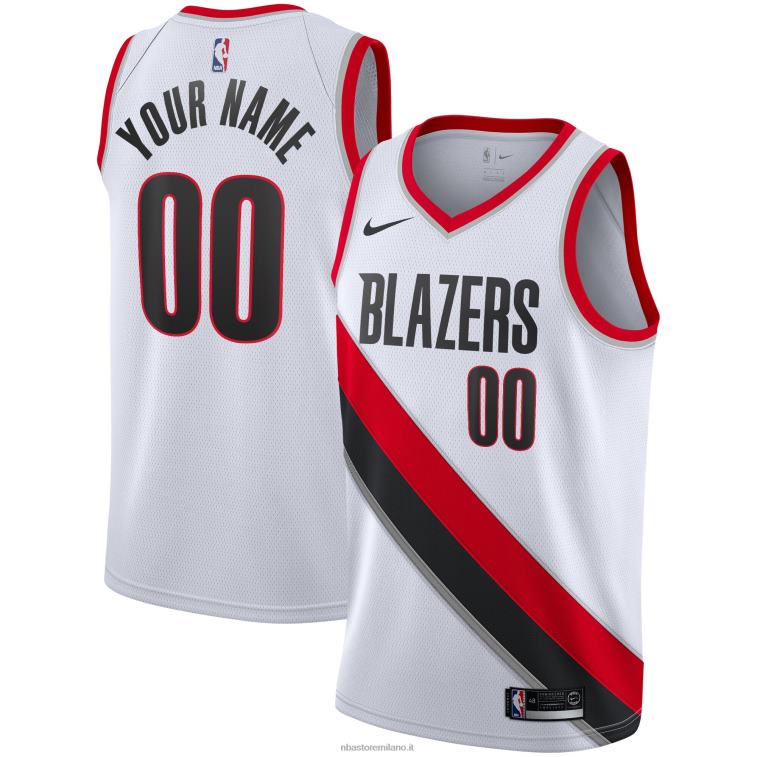 NBA 00F2L3751 portland trail blazer nike bianco swingman maglia personalizzata