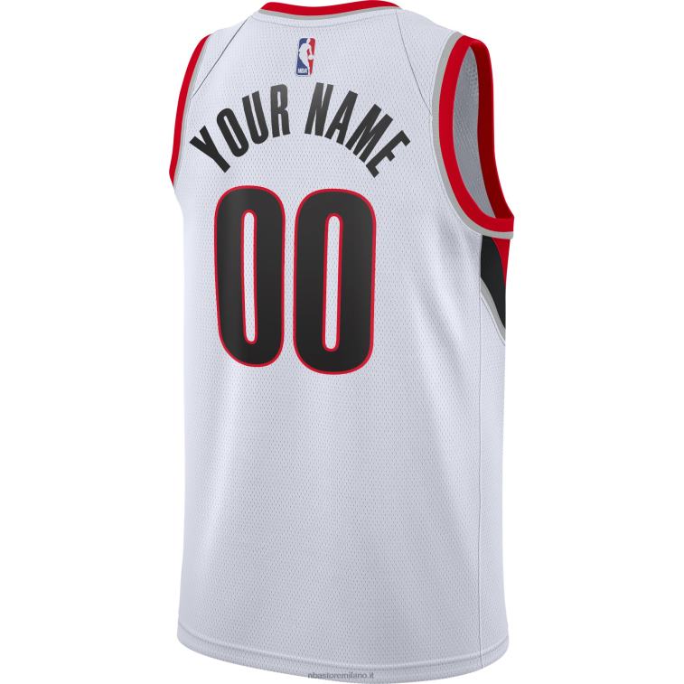 NBA 00F2L3751 portland trail blazer nike bianco swingman maglia personalizzata
