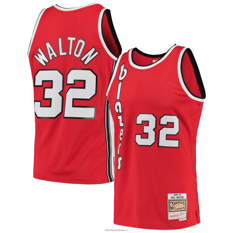 NBA 00F2L4085 portland trail blazers bill walton red 1976-77 hardwood classics swingman player jersey