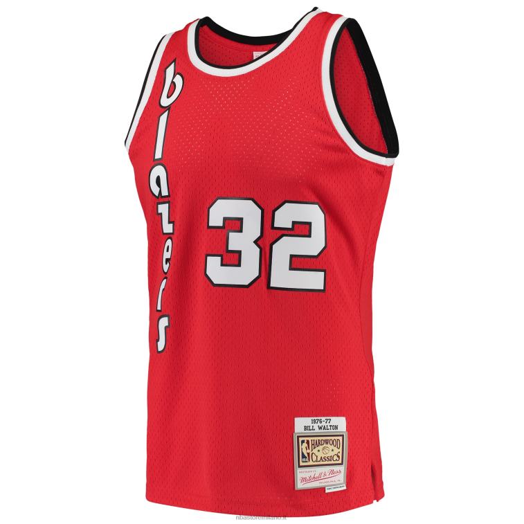 NBA 00F2L4085 portland trail blazers bill walton red 1976-77 hardwood classics swingman player jersey
