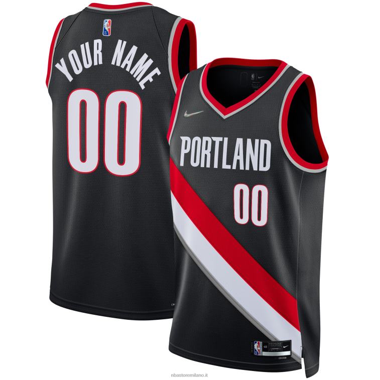 NBA 00F2L4535 portland trail blazer nike black diamond swingman maglia personalizzata