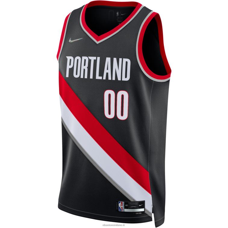 NBA 00F2L4535 portland trail blazer nike black diamond swingman maglia personalizzata