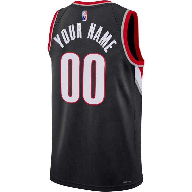 NBA 00F2L4535 portland trail blazer nike black diamond swingman maglia personalizzata