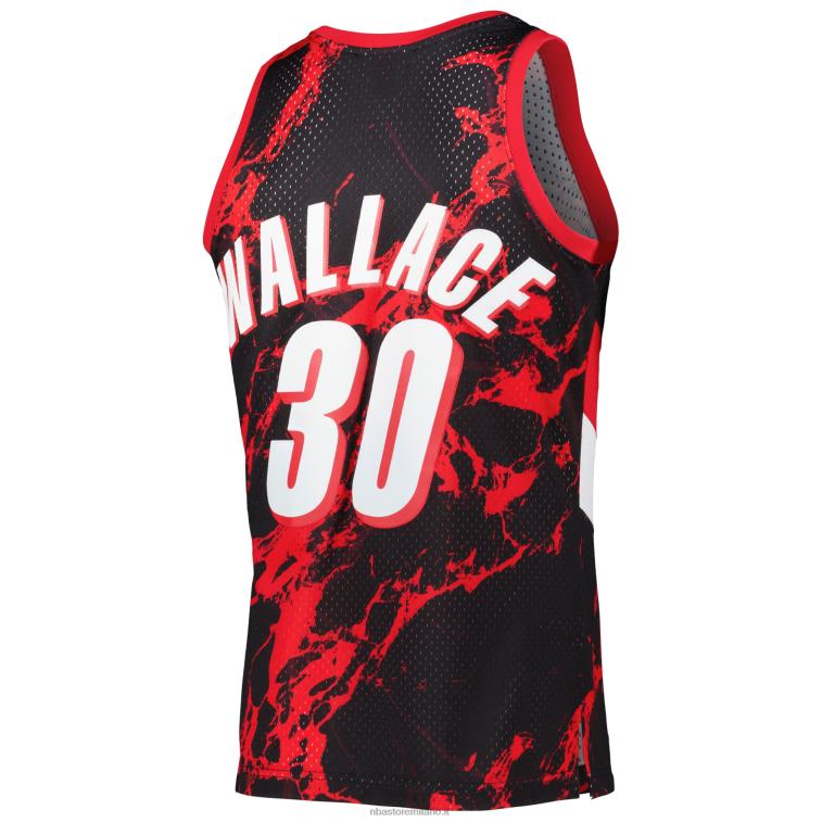 NBA 00F2L4963 portland trail blazers rasheed wallace black 1999-00 hardwood classics jersey swingman in marmo