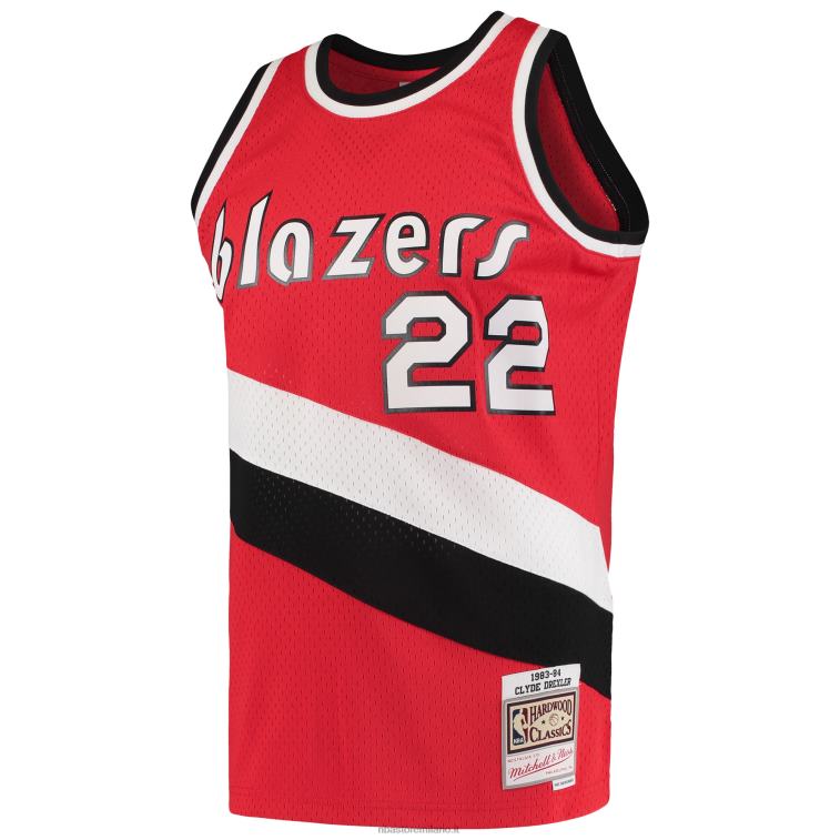 NBA 00F2L8615 portland trail blazers clyde drexler mitchell & ness red hardwood classics 1983-84 swingman jersey