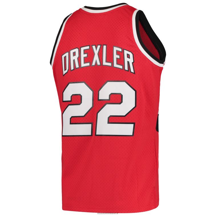 NBA 00F2L8615 portland trail blazers clyde drexler mitchell & ness red hardwood classics 1983-84 swingman jersey
