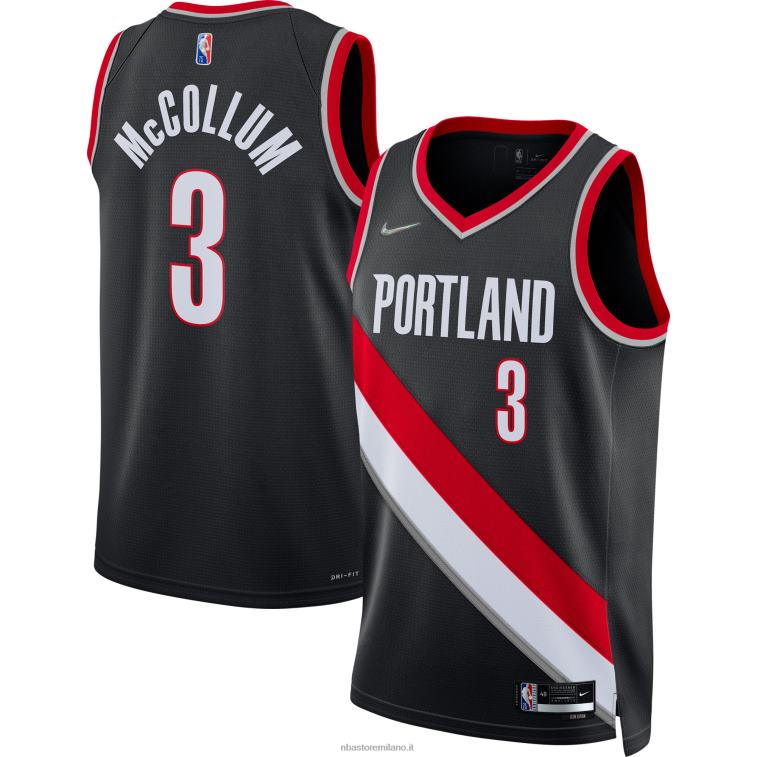 NBA 00F2L8699 portland trail blazer c.j. maglia mccollum nike black diamond swingman
