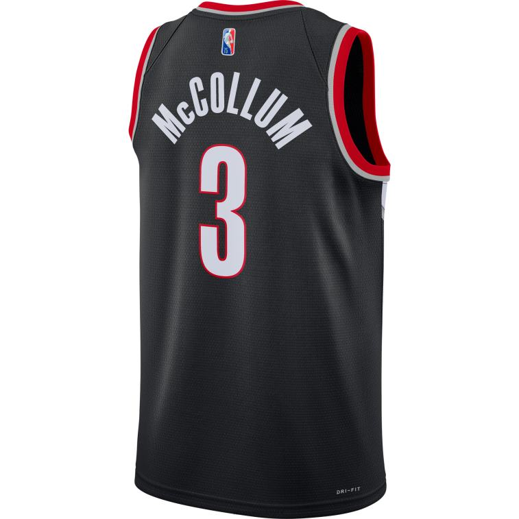 NBA 00F2L8699 portland trail blazer c.j. maglia mccollum nike black diamond swingman