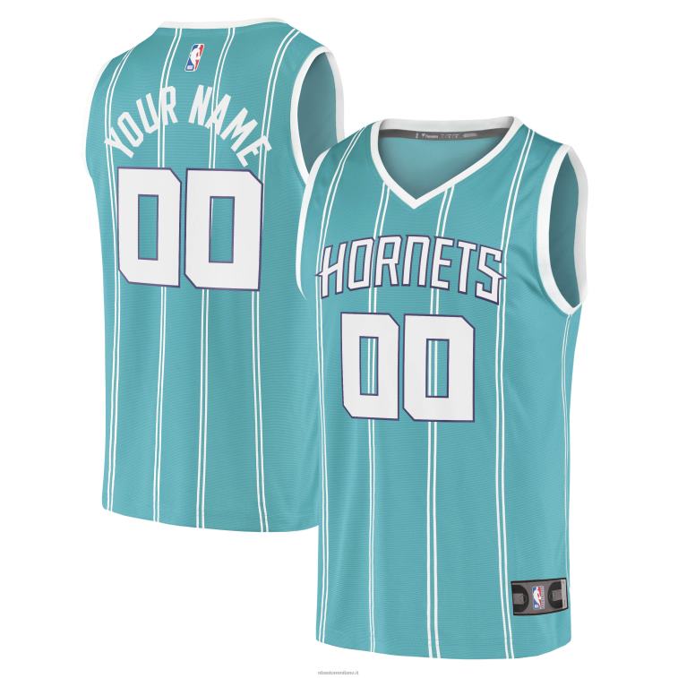NBA 00F2L1064 maglia personalizzata charlotte hornets teal 2020 replica fast break