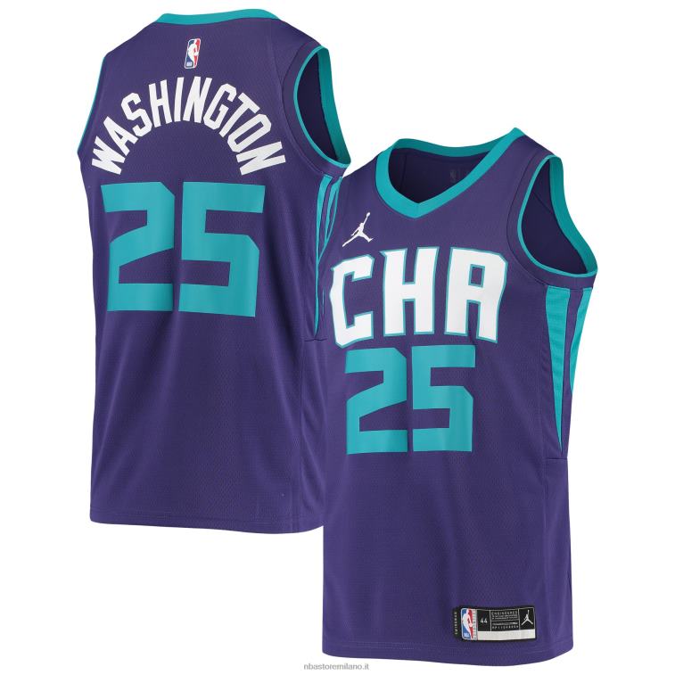 NBA 00F2L11016 charlotte hornets pj washington jr. maglia swingman viola marca jordan