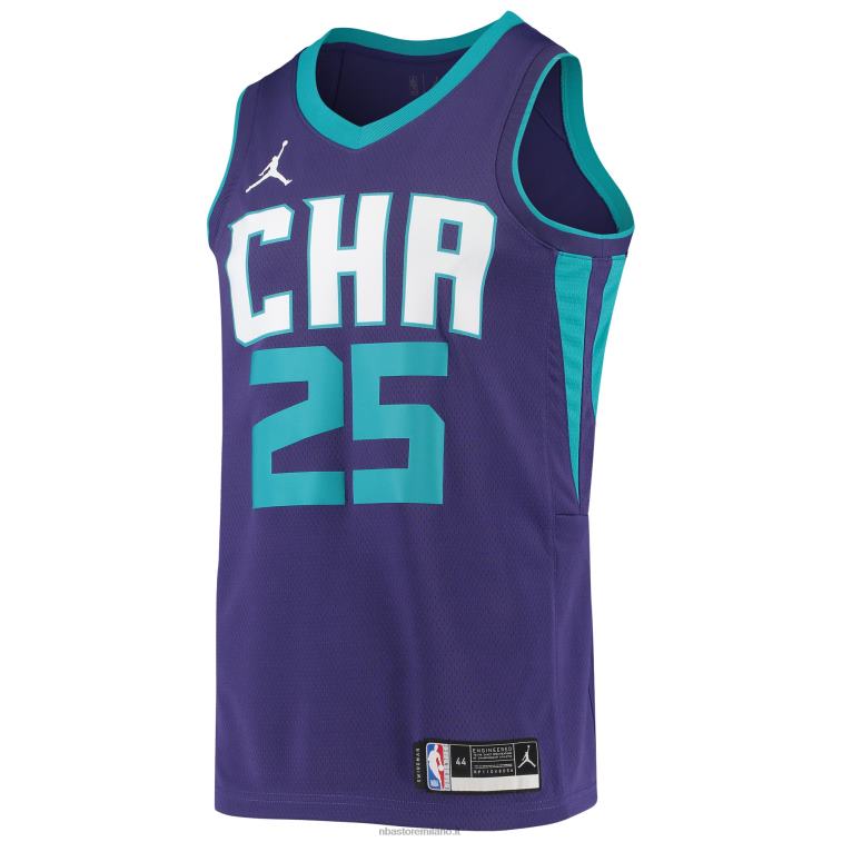 NBA 00F2L11016 charlotte hornets pj washington jr. maglia swingman viola marca jordan