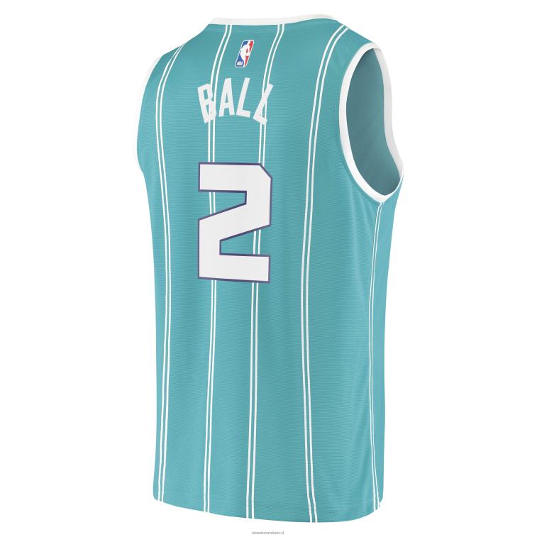 NBA 00F2L2411 charlotte hornets lamelo palla verde acqua maglia replica fast break