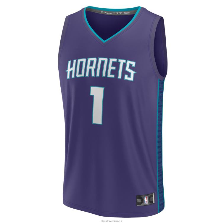 NBA 00F2L267 charlotte hornets lamelo palla viola replica fast break maglia