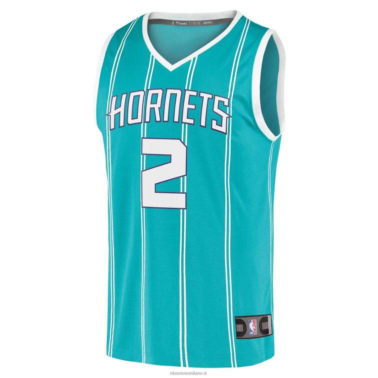 NBA 00F2L863 Charlotte Hornets Lamelo Ball Teal 2020 Draft First Round Pick Fast Break Replica Jersey
