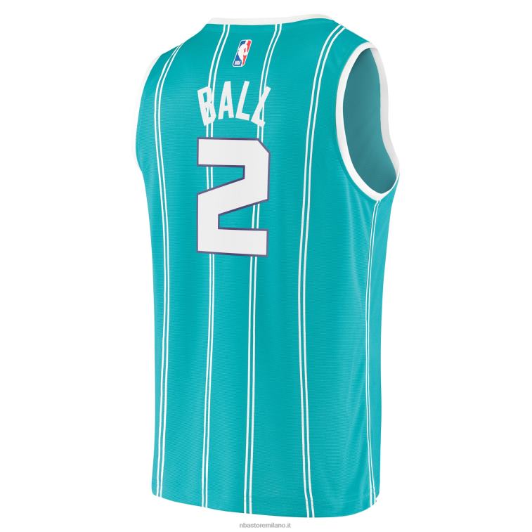 NBA 00F2L863 Charlotte Hornets Lamelo Ball Teal 2020 Draft First Round Pick Fast Break Replica Jersey