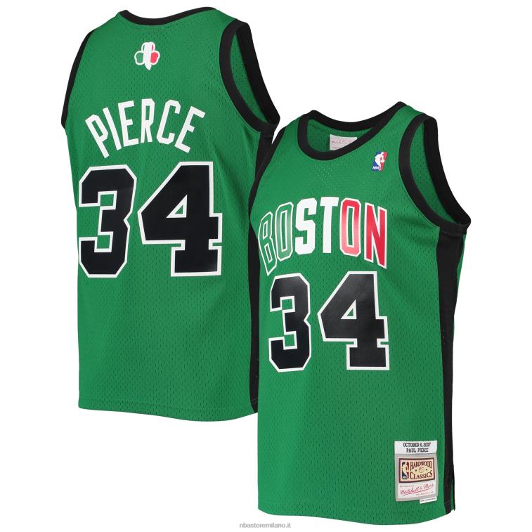 NBA 00F2L1086 boston celtics paul pierce mitchell & ness kelly green hardwood classici maglia swingman alternata