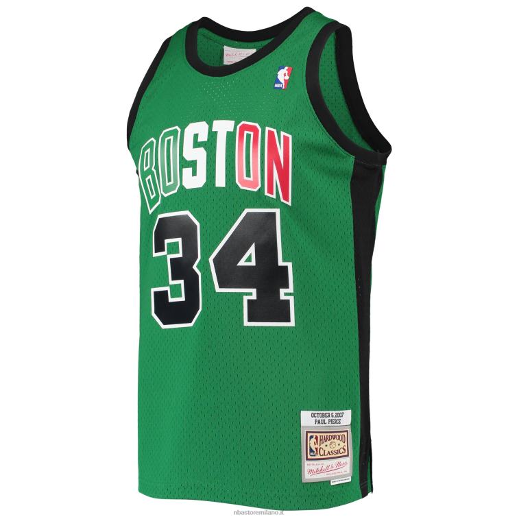 NBA 00F2L1086 boston celtics paul pierce mitchell & ness kelly green hardwood classici maglia swingman alternata